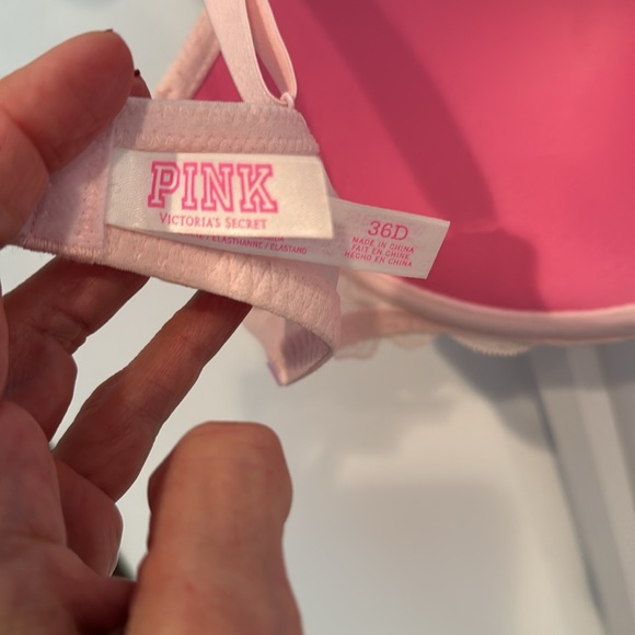 Victoria’s Secret PINK Lace Push-up Bra, Pink, Size 36D - Picture 3 of 4